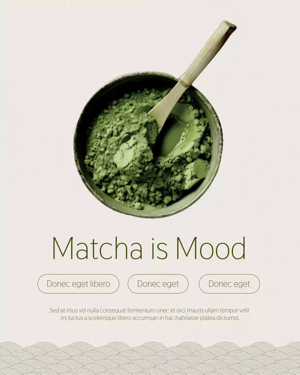 Green Minimal Matcha Advertisement Instagram Post