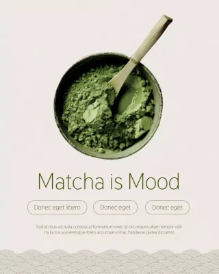 Green Minimal Matcha Advertisement Instagram Post