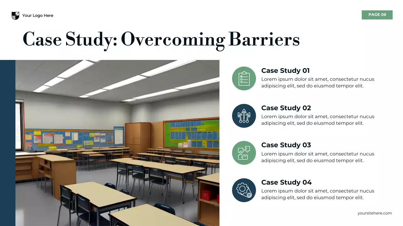 Blue Modern Secondary Education Challenges Presentation