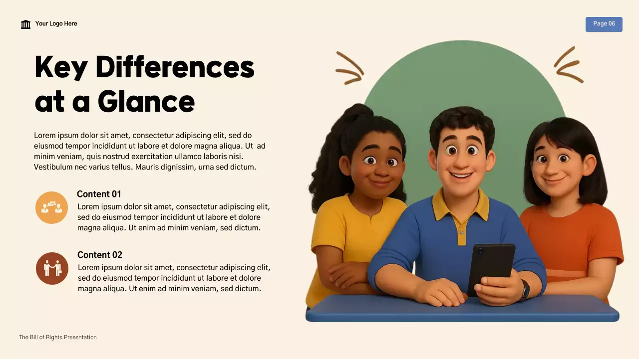 Presentasi Kuliah Hukum Piagam Hak Modern Beige dan Coklat