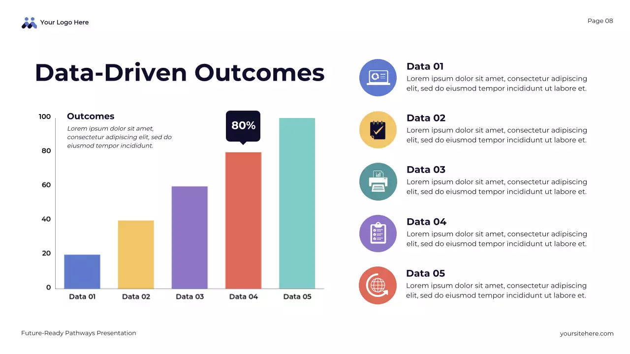 Apresentação geral dos caminhos prontos para o futuro em azul abstrato