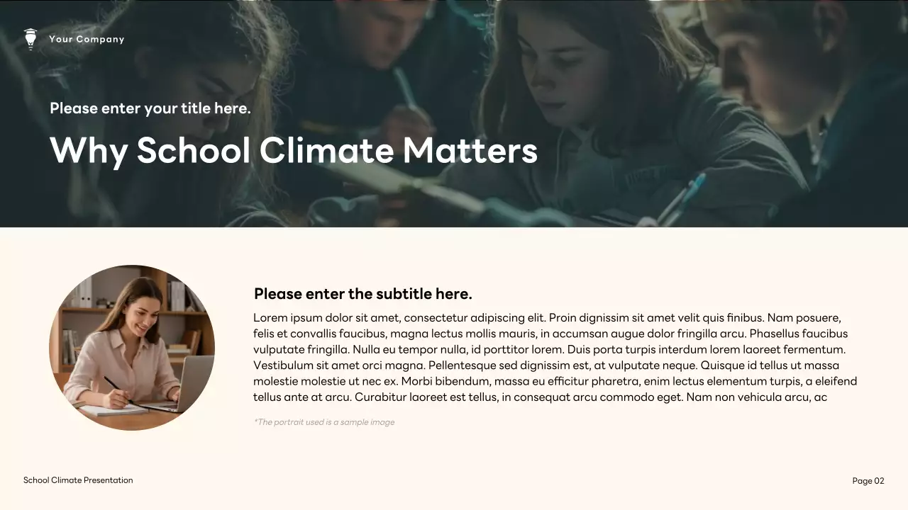 Brown and Green Modern School Climate Presentation