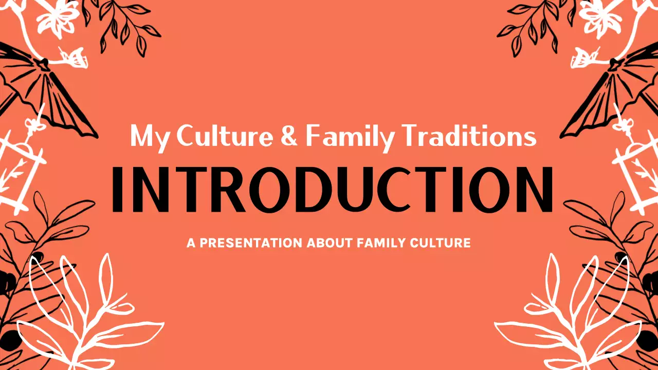 Orange Cute Family Culture and Traditions Presentation