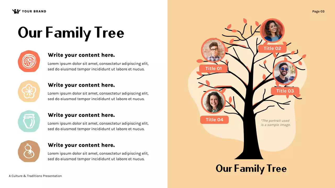 Orange Cute Family Culture and Traditions Presentation