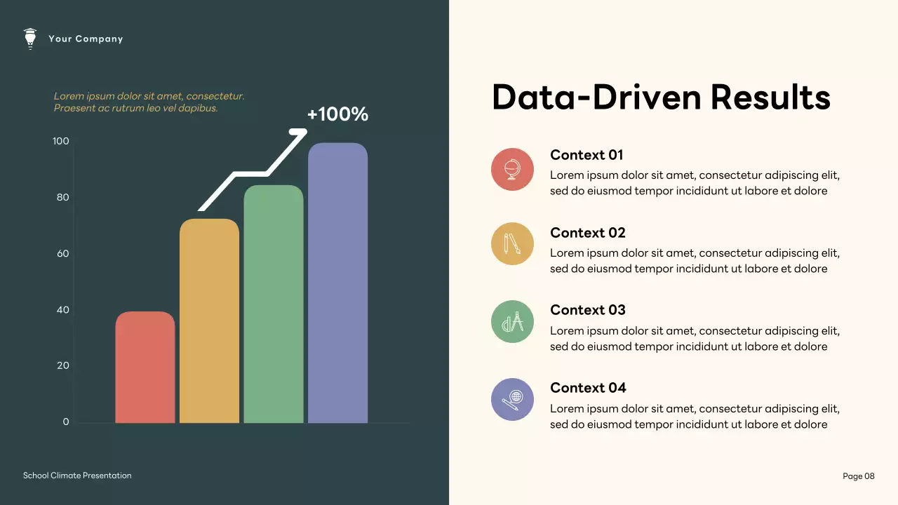 Brown and Green Modern School Climate Presentation