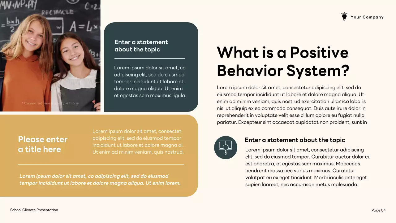 Brown and Green Modern School Climate Presentation