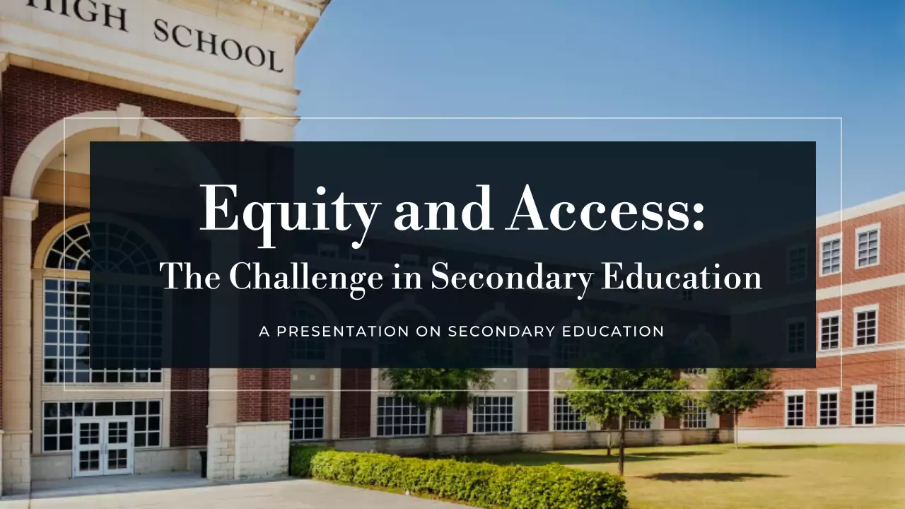 Blue Modern Secondary Education Challenges Presentation
