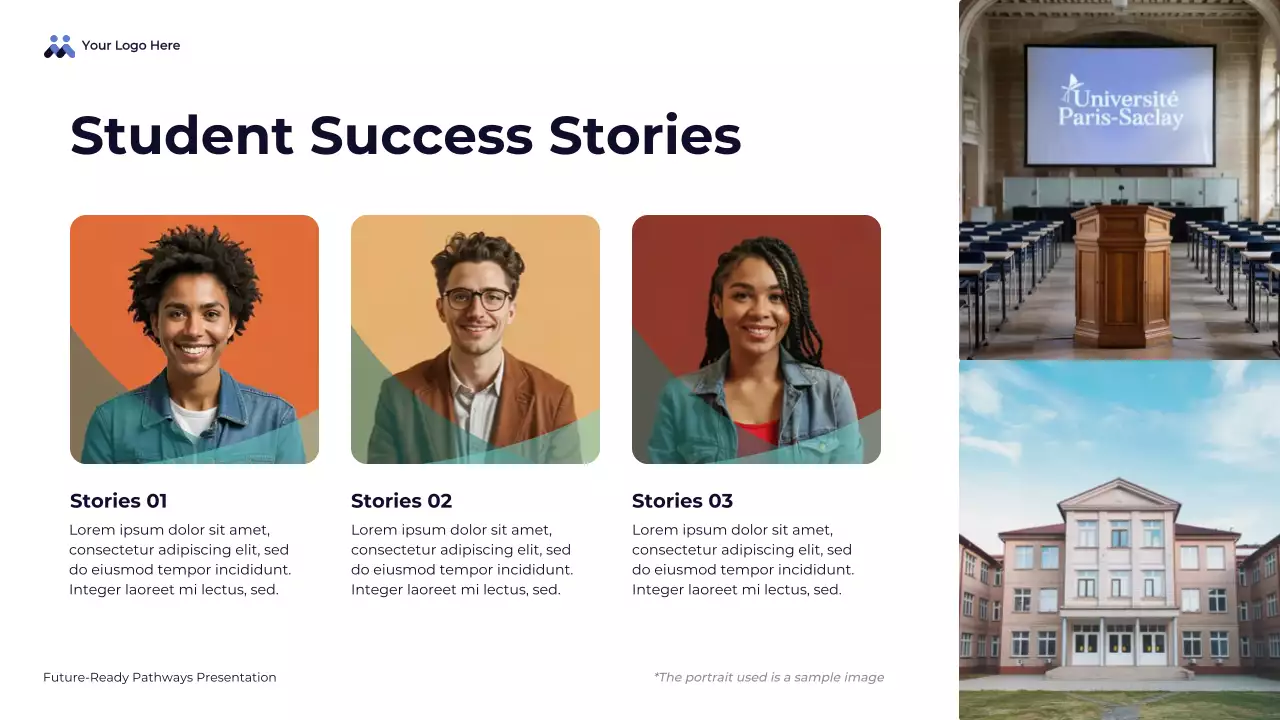 Apresentação geral dos caminhos prontos para o futuro em azul abstrato