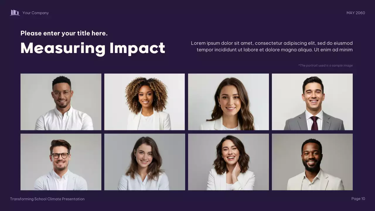 Purple Illustrative School Climate Transformation Presentation