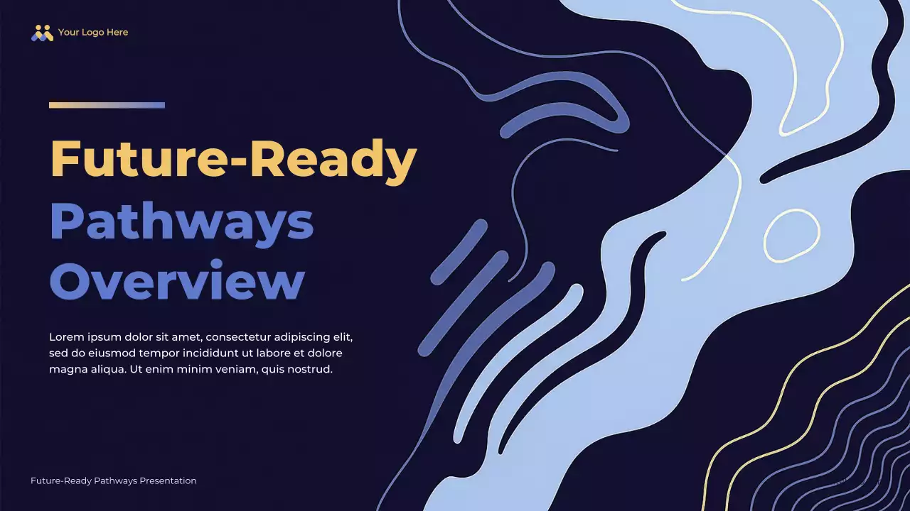 Blue Abstract Future-Ready Pathways Overview Presentation