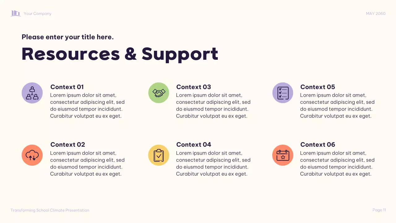 Purple Illustrative School Climate Transformation Presentation