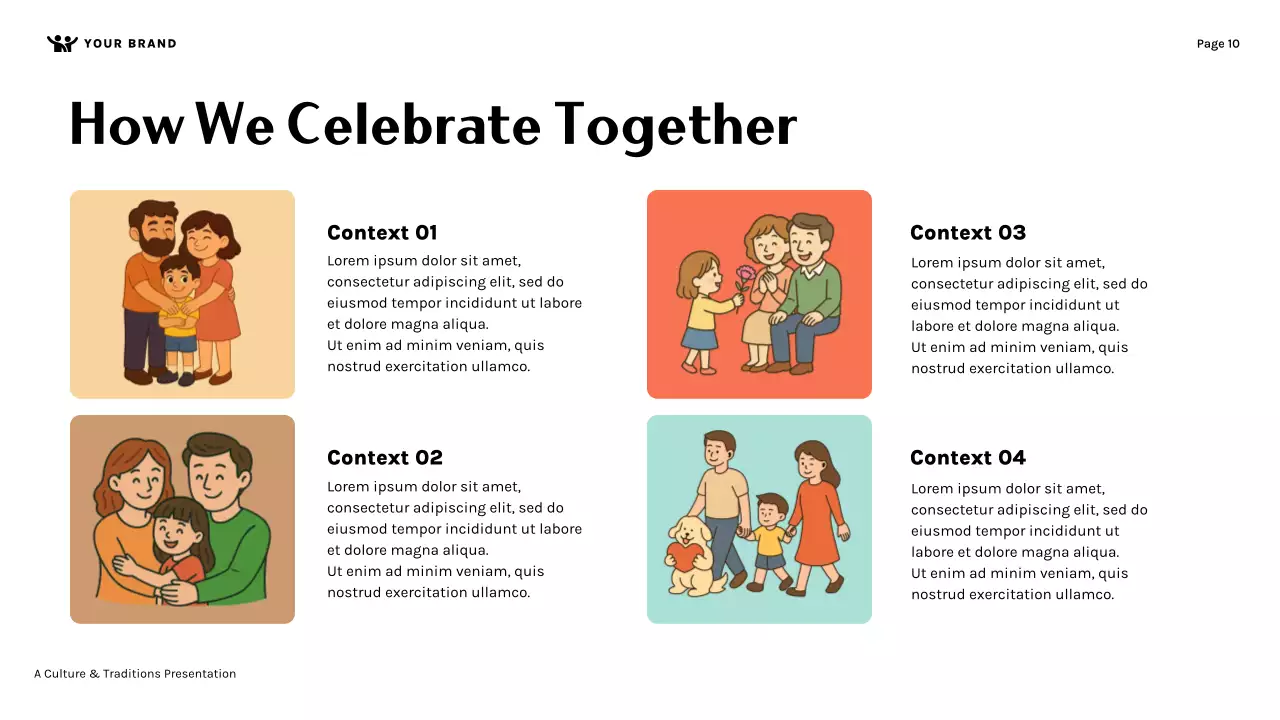 Orange Cute Family Culture and Traditions Presentation