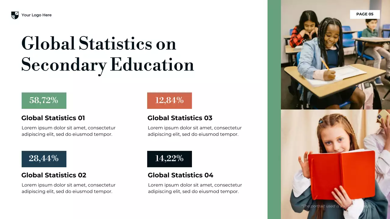 Blue Modern Secondary Education Challenges Presentation