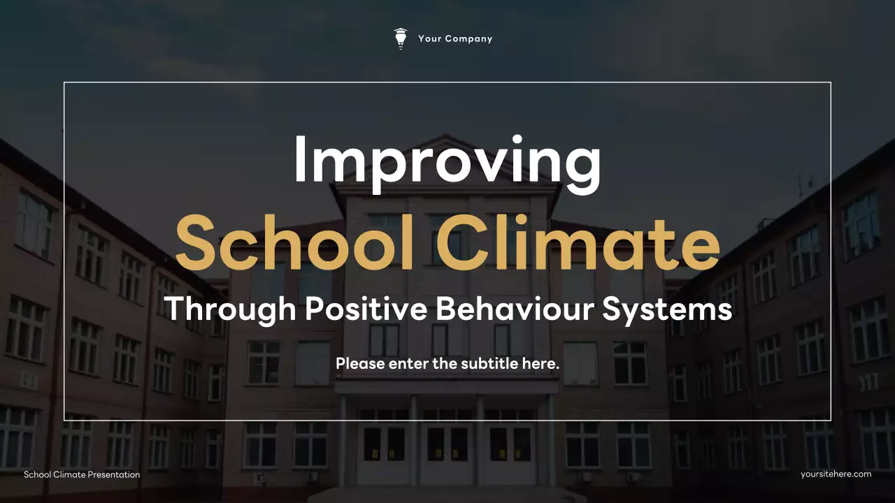 Brown and Green Modern School Climate Presentation
