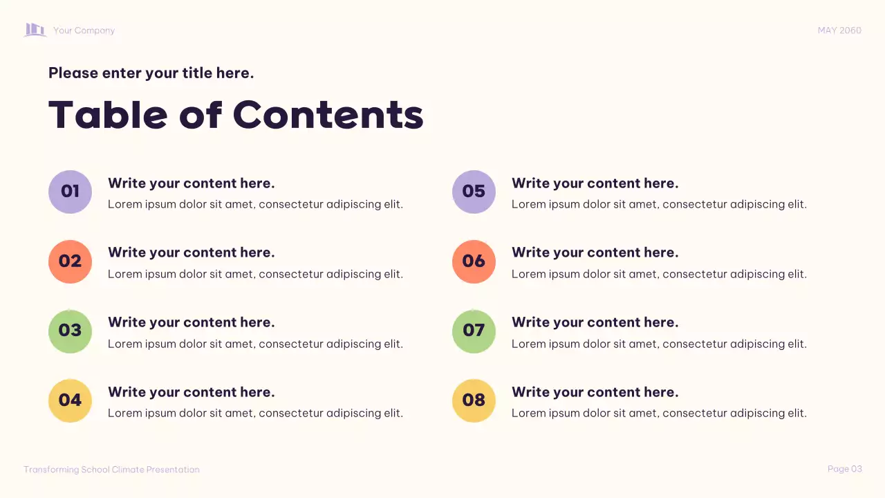 Purple Illustrative School Climate Transformation Presentation