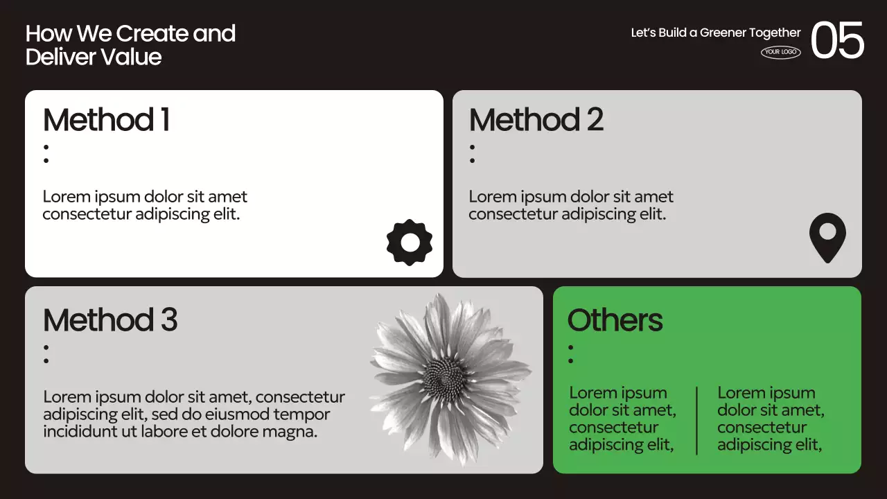 Green Modern Sustainability Announcement Presentation