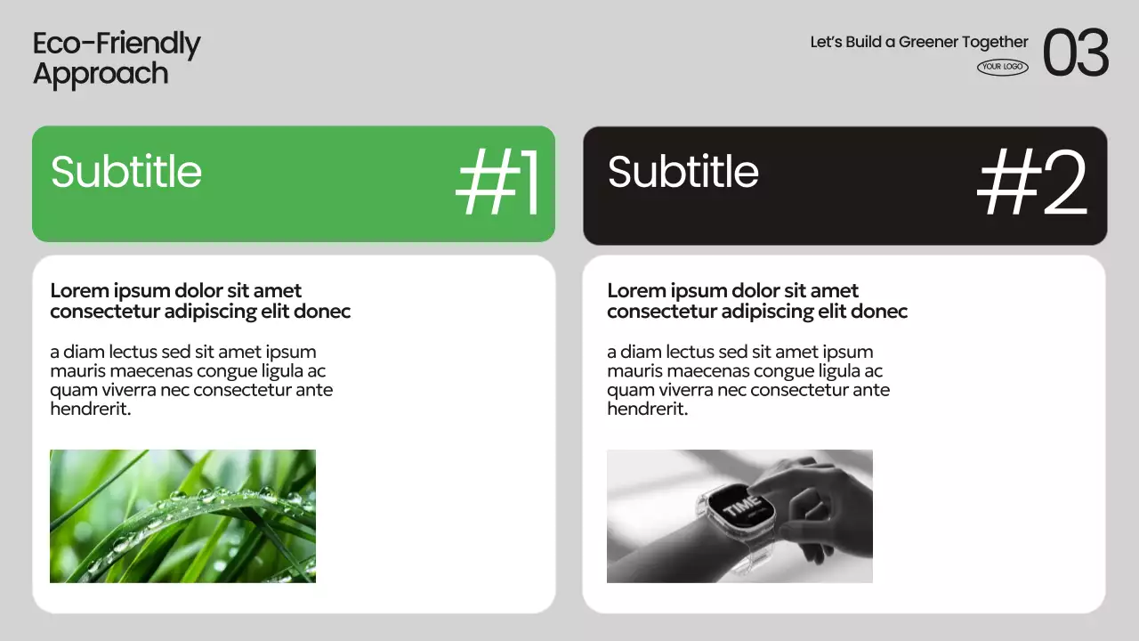 Green Modern Sustainability Announcement Presentation