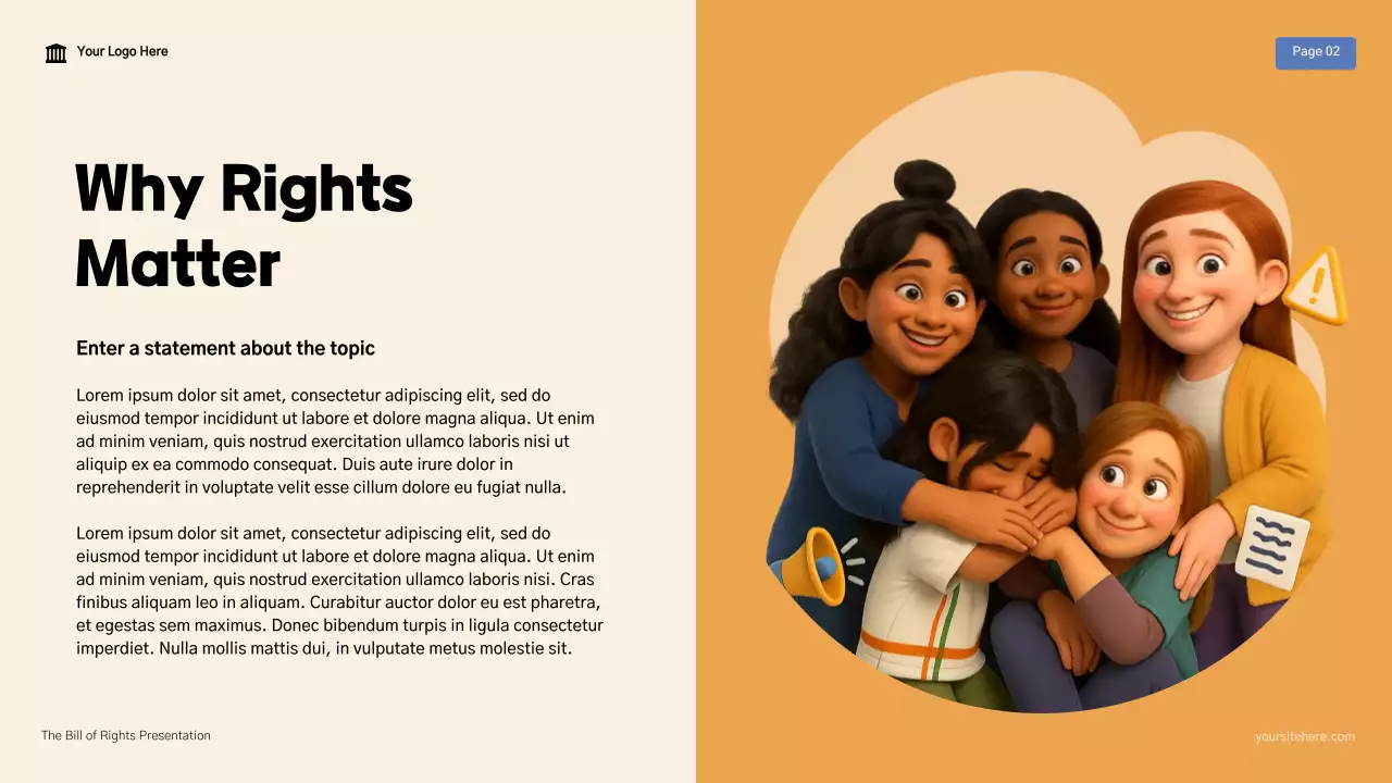 Presentasi Kuliah Hukum Piagam Hak Modern Beige dan Coklat