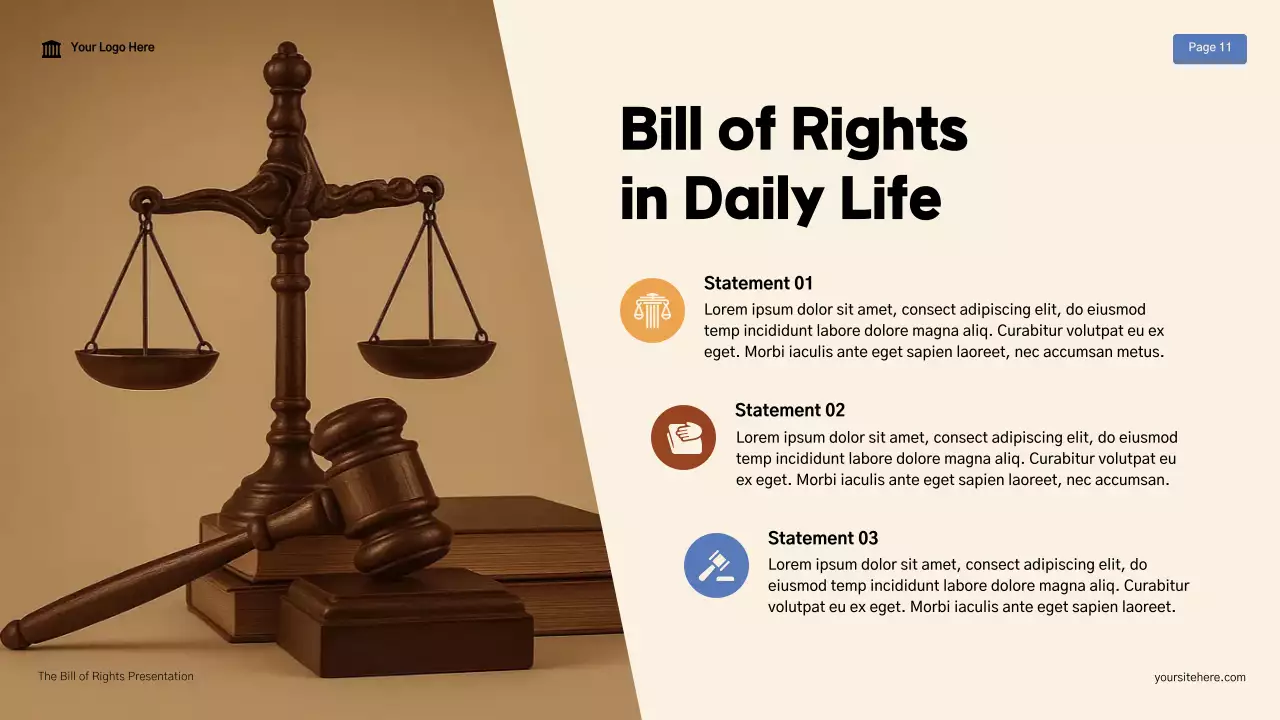 Presentasi Kuliah Hukum Piagam Hak Modern Beige dan Coklat