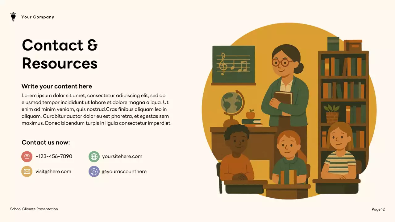 Brown and Green Modern School Climate Presentation