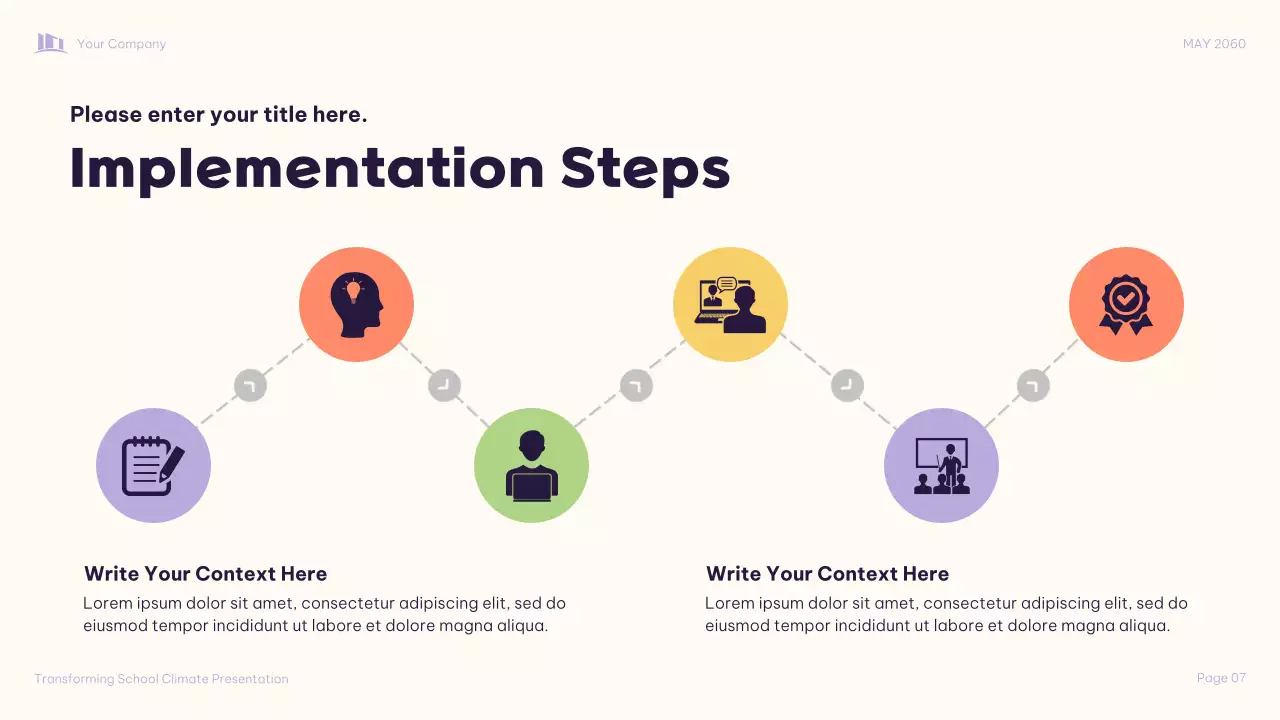 Purple Illustrative School Climate Transformation Presentation