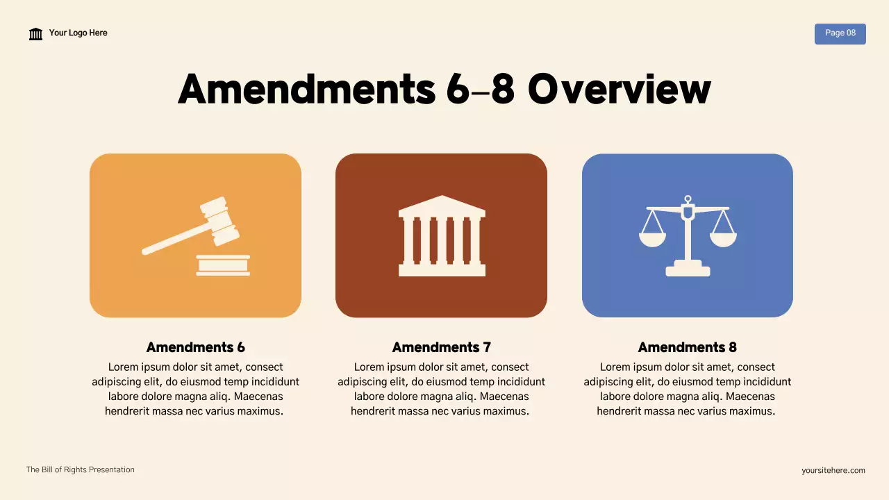 Presentasi Kuliah Hukum Piagam Hak Modern Beige dan Coklat