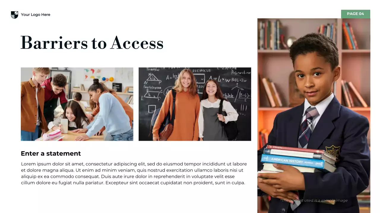 Blue Modern Secondary Education Challenges Presentation