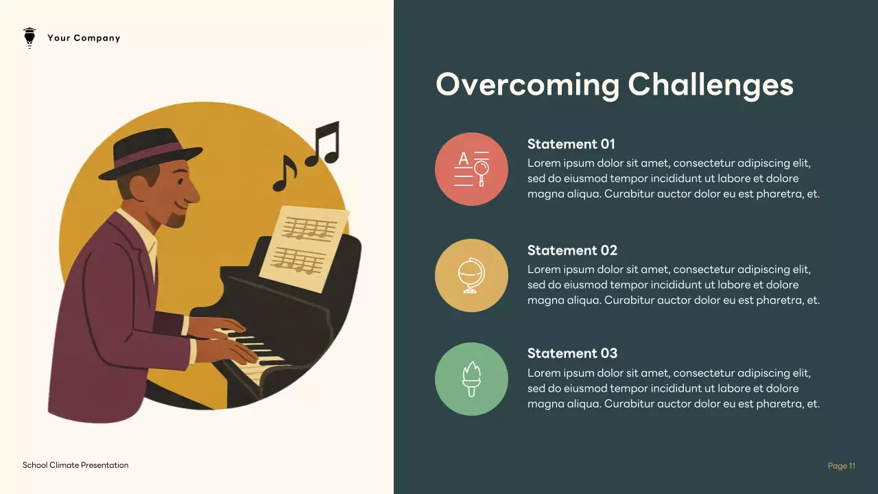 Brown and Green Modern School Climate Presentation
