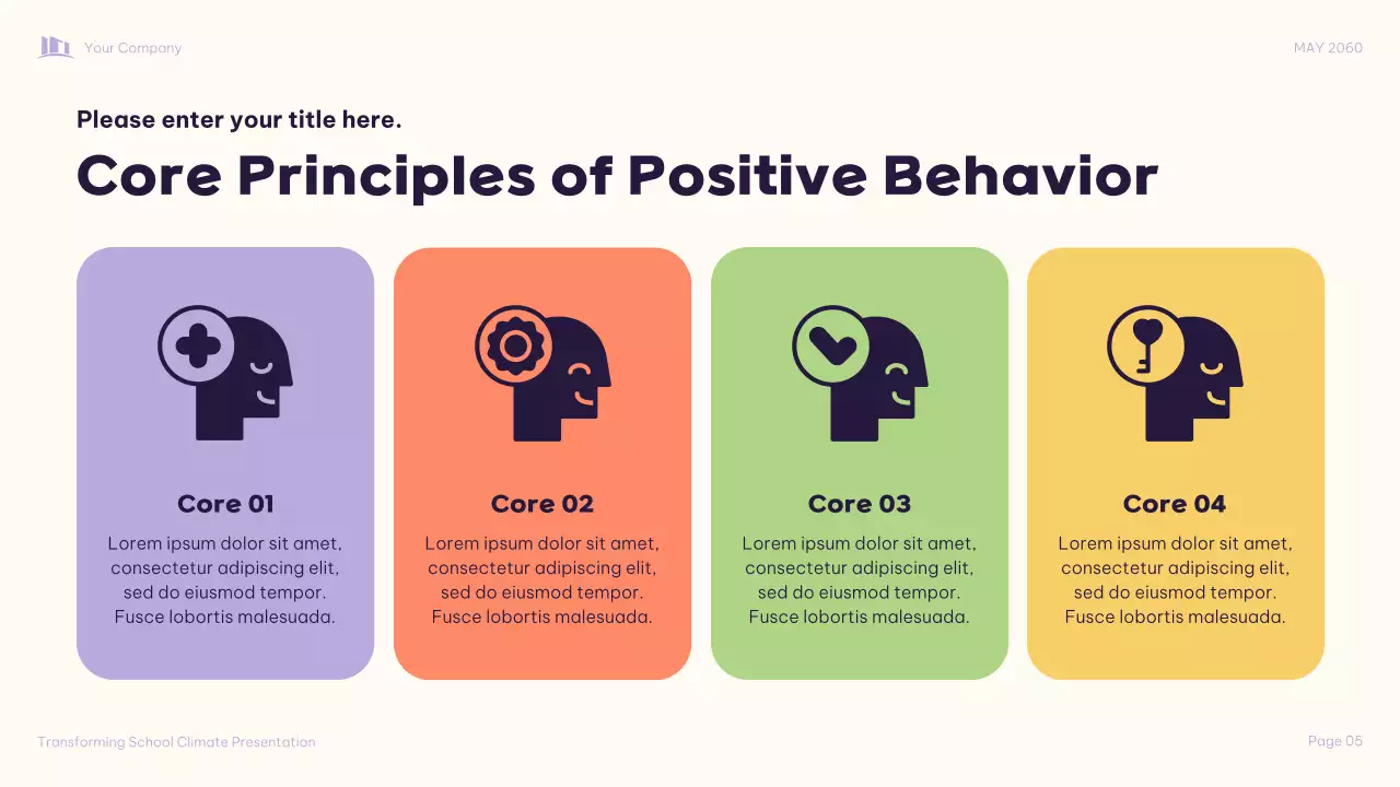 Purple Illustrative School Climate Transformation Presentation