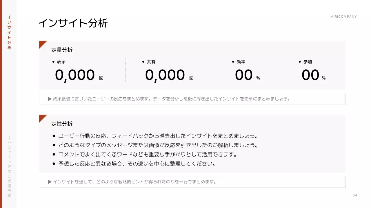 赤シンプル ビジネス 報告書 プレゼンテーション