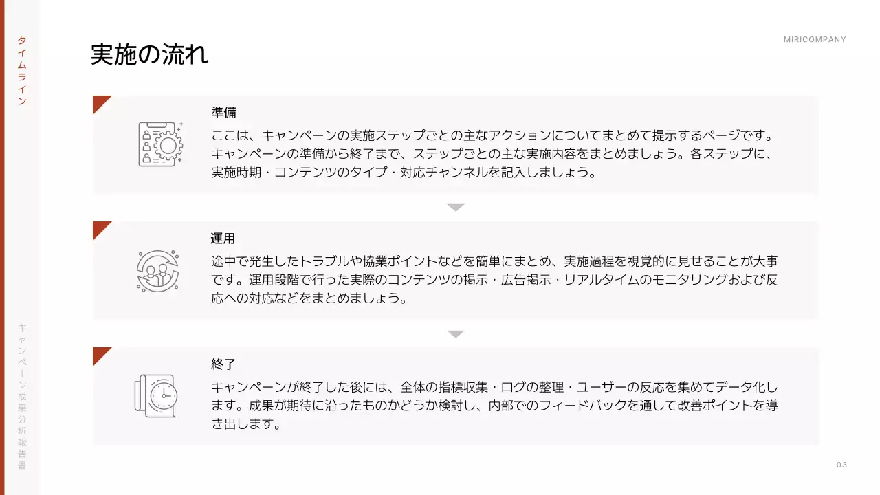 赤シンプル ビジネス 報告書 プレゼンテーション