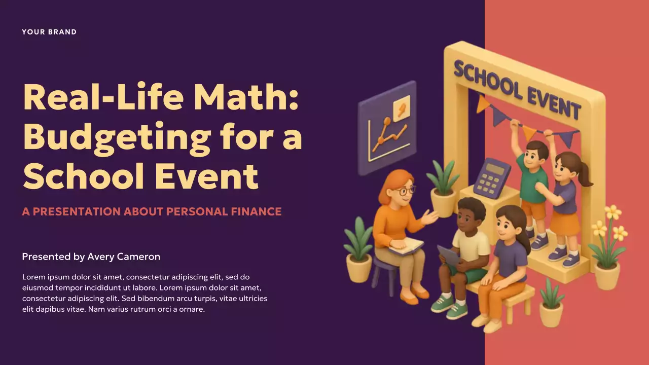 Purple Modern School Budget Presentation