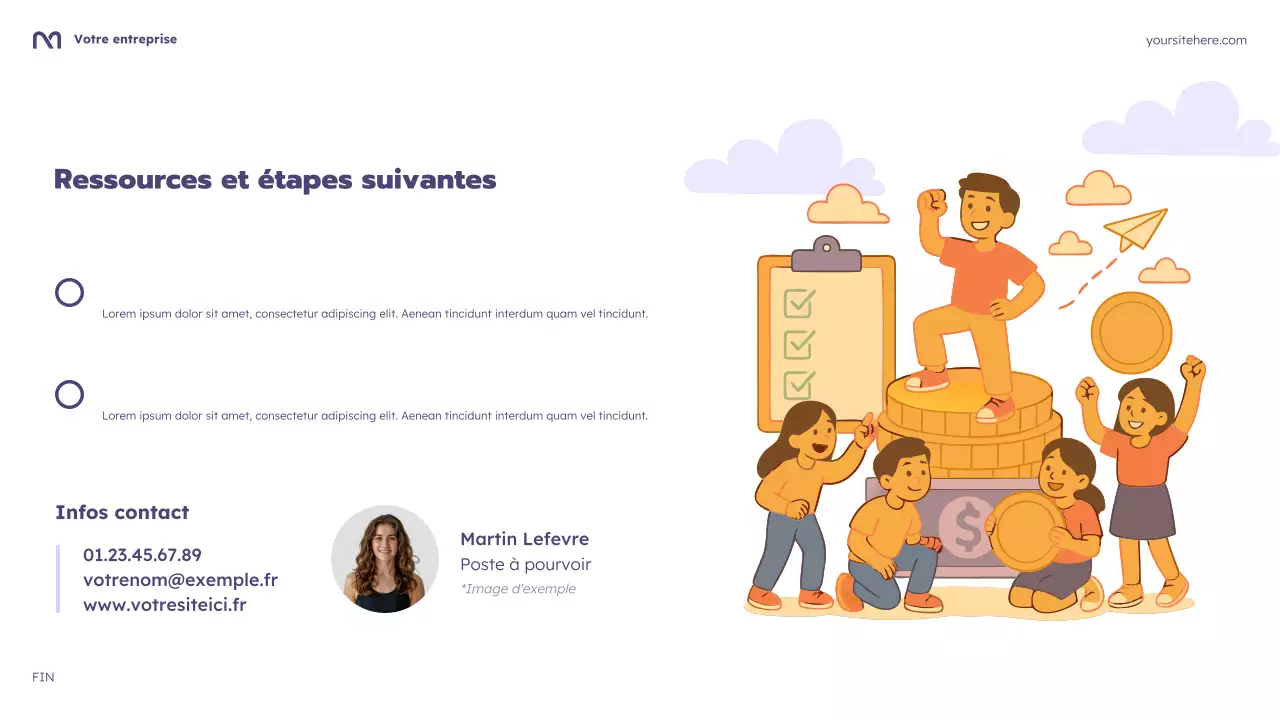 Présentation du cours de budgétisation Purple Cartoon