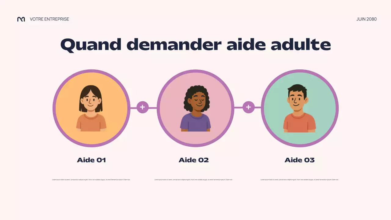 Présentation colorée et abstraite sur la pression des pairs