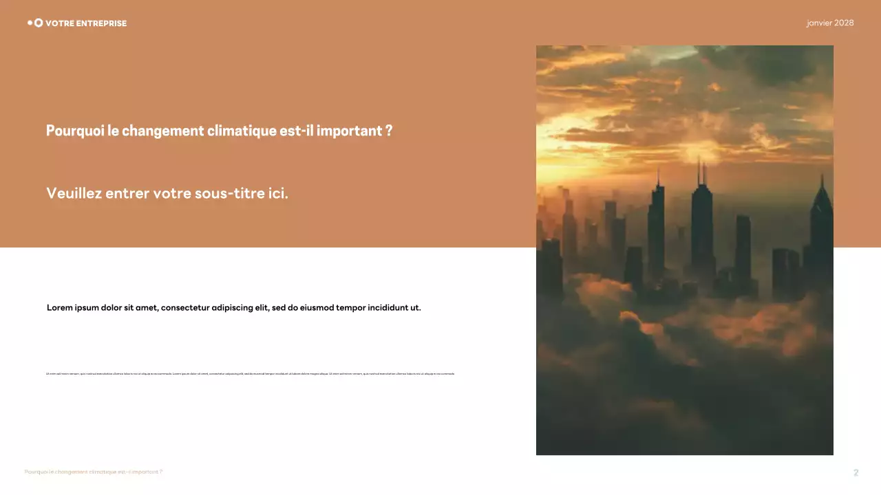 Présentation de la conférence Brown sur le climat moderne