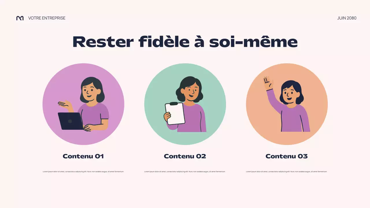 Présentation colorée et abstraite sur la pression des pairs