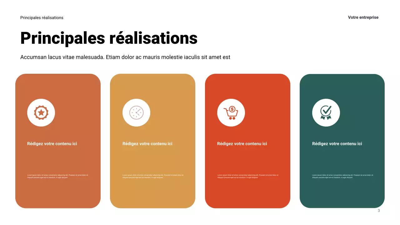 Présentation commerciale moderne de la marine