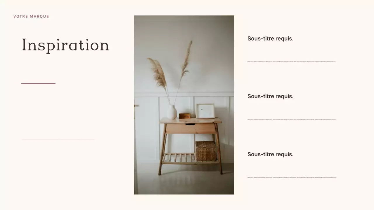 Présentation d'art abstrait sur le vin