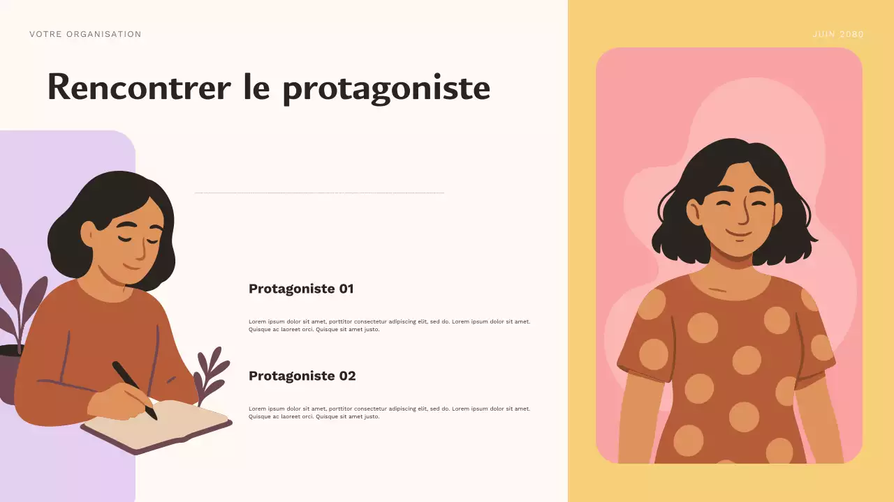 Présentation du cours sur les personnages esthétiques violets