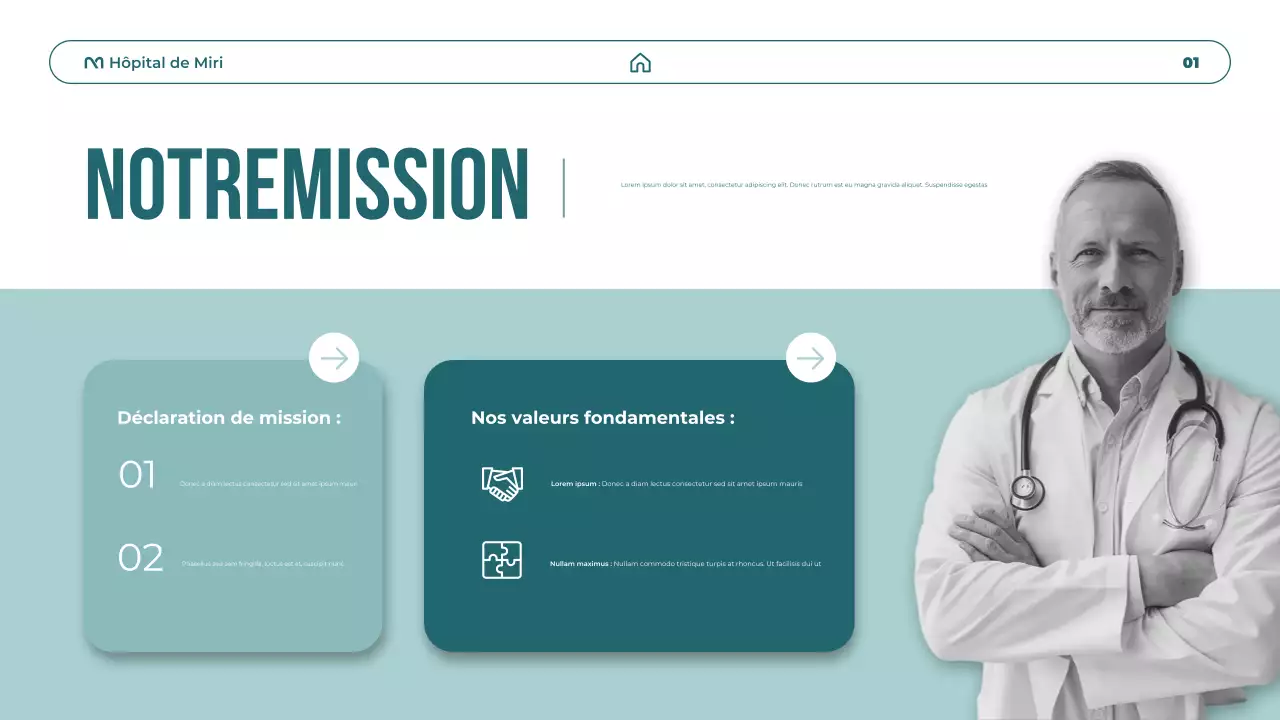 Présentation de promotion des soins de santé modernes Teal