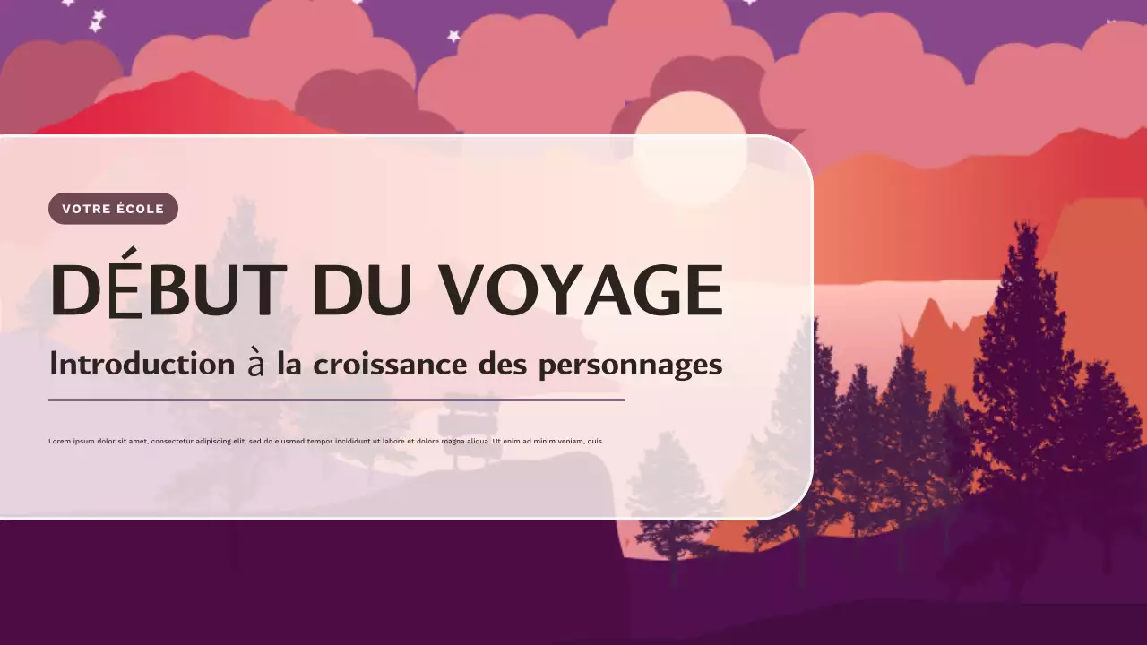 Présentation du cours sur les personnages esthétiques violets