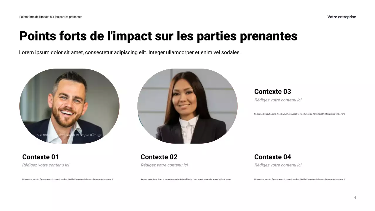 Présentation commerciale moderne de la marine