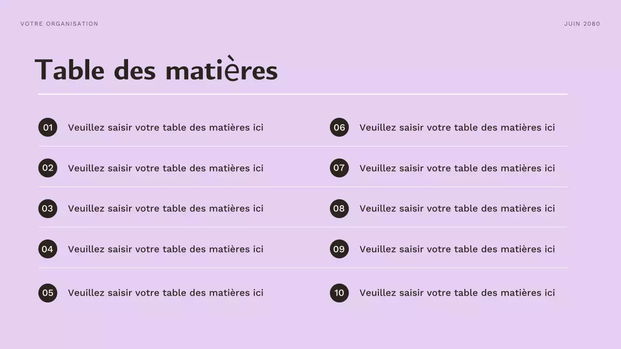 Présentation du cours sur les personnages esthétiques violets