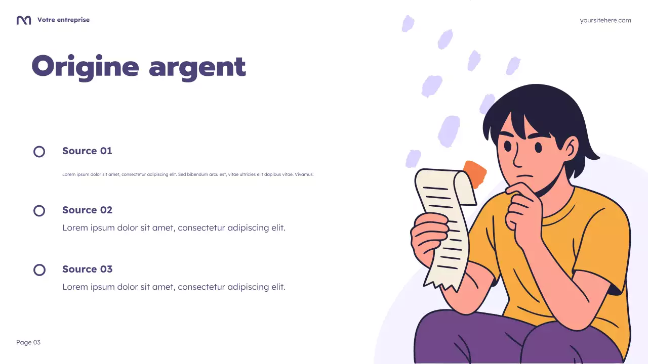 Présentation du cours de budgétisation Purple Cartoon