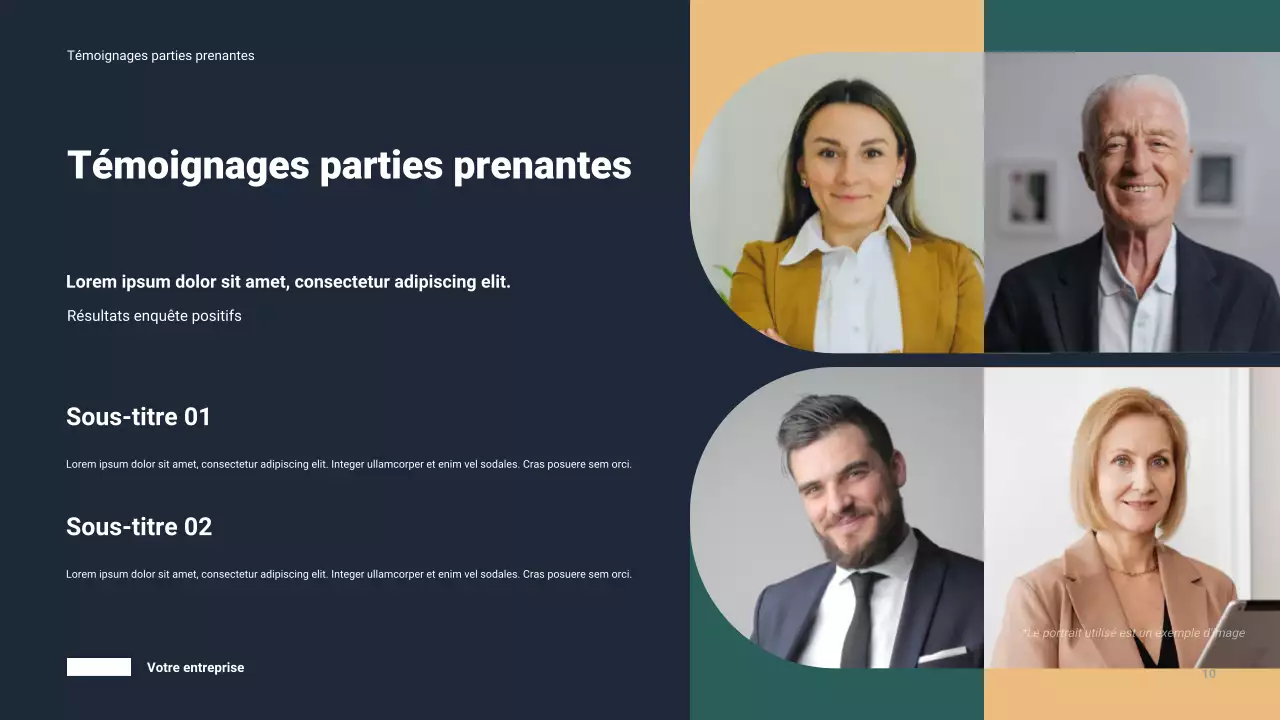 Présentation commerciale moderne de la marine