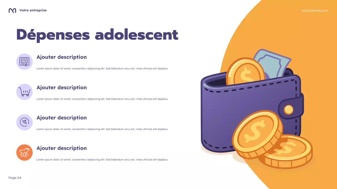 Présentation du cours de budgétisation Purple Cartoon