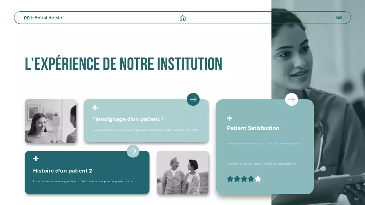 Présentation de promotion des soins de santé modernes Teal