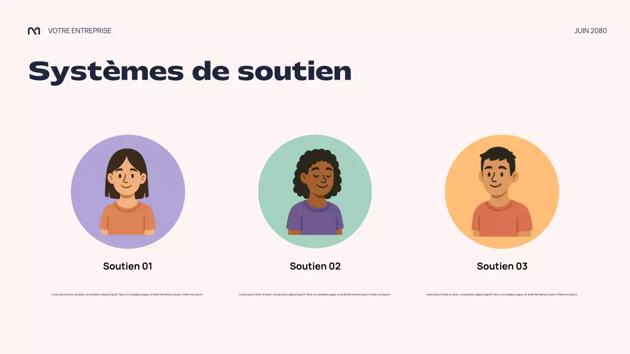 Présentation colorée et abstraite sur la pression des pairs