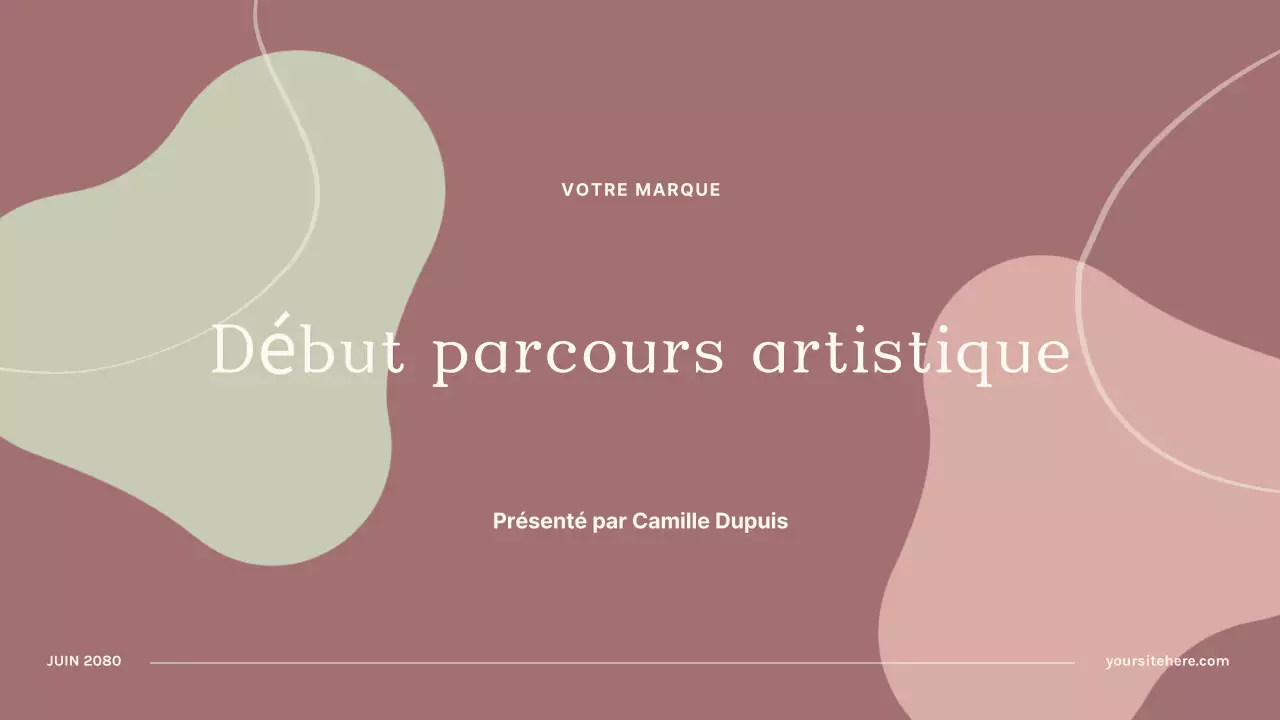 Présentation d'art abstrait sur le vin
