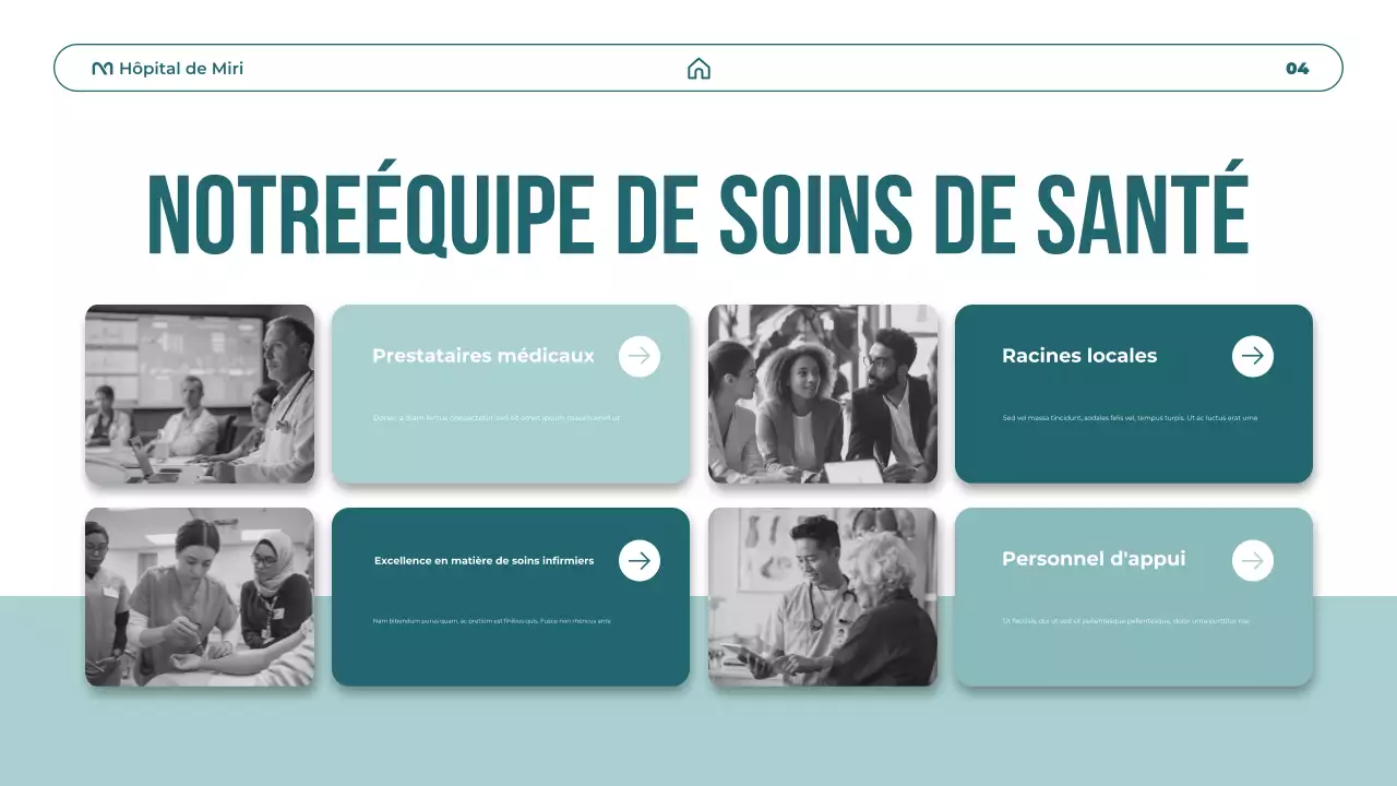 Présentation de promotion des soins de santé modernes Teal